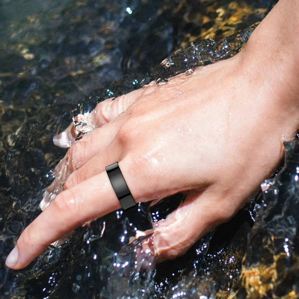 R09 Smart Ring Waterproof Fitness Tracker Heart Rate Blood Oxygen Sleep Monitoring with Charging Case for Xiaomi Samsung Phone